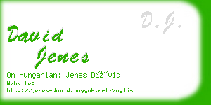 david jenes business card